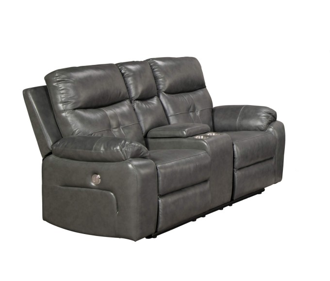 Addison Leather Reclining Loveseat Grey